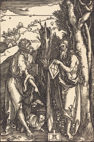 Svatý Jan Křtitel a svatý Onuphrius, c. 1504. od Albrecht Dürer