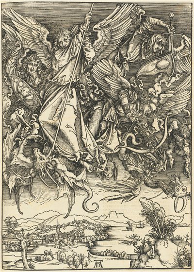 Svatý Michael bojující s drakem od Albrecht Dürer