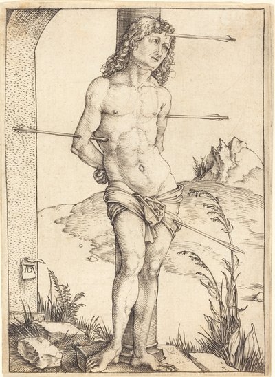 Svatý Šebestián přivázaný ke sloupu od Albrecht Dürer
