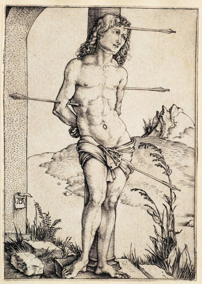 Svatý Šebestián přivázaný ke sloupu od Albrecht Dürer