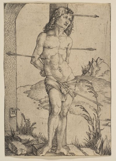 Svatý Šebestián přivázaný ke sloupu od Albrecht Dürer