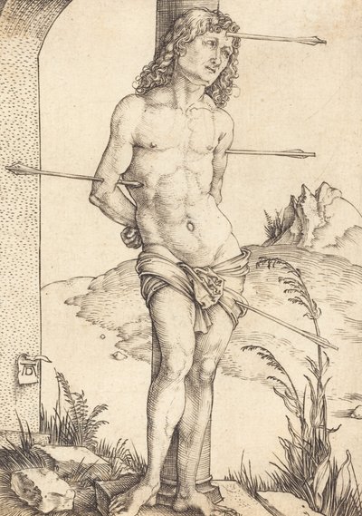 Saint Sebastian Bound to the Column, pravděpodobně 14981499. od Albrecht Dürer