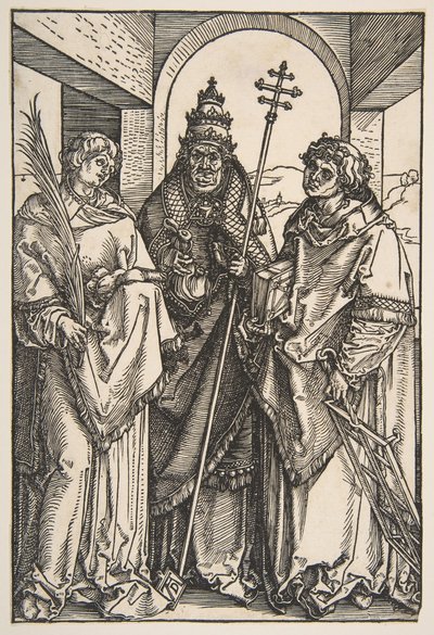 Svatý Štěpán, svatý Sixtus a svatý Vavřinec.n.d. od Albrecht Dürer