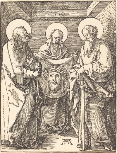 Svatá Veronika mezi svatými Petrem a Pavlem od Albrecht Dürer