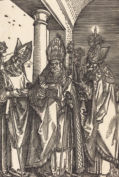 Svatí Mikuláš, Ulrich a Erasmus, c. 1508. od Albrecht Dürer
