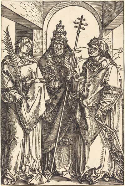 Svatí Štěpán, Sixtus a Vavřinec od Albrecht Dürer