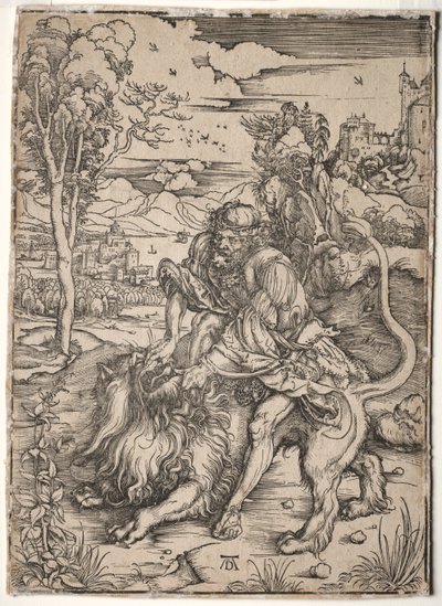 Samson zabije lva od Albrecht Dürer