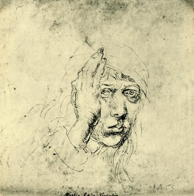 Autoportrét s obvazem, 1492, 1943. od Albrecht Dürer