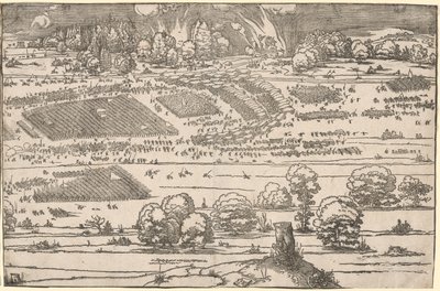 Obléhání pevnosti: Levá část od Albrecht Dürer
