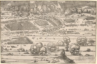 Obléhání pevnosti: Levá část. od Albrecht Dürer