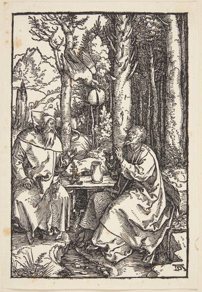 Svatý Antonín navštěvuje svatého Pavla v poušti od Albrecht Dürer