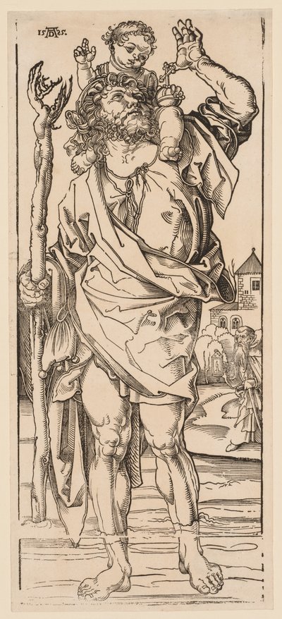 St. Christopher Cross the Stream od Albrecht Dürer