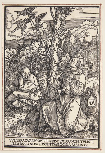 Svatý František přijímá stigmata od Albrecht Dürer