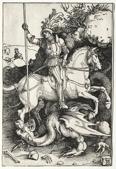 Svatý Jiří zabíjení draka od Albrecht Dürer