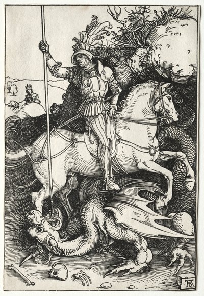 St. George Killing the Dragon, 1500s. od Albrecht Dürer