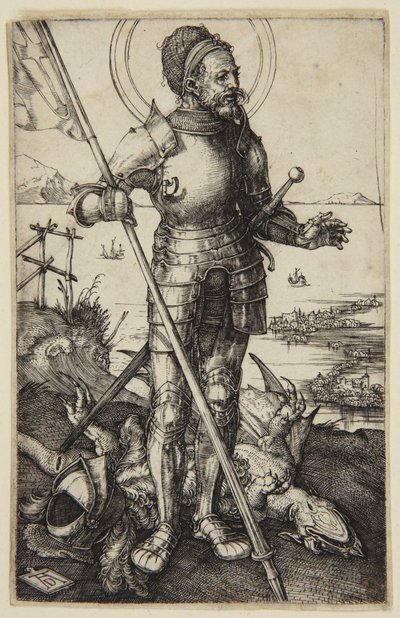 Svatý Jiří pěšky od Albrecht Dürer