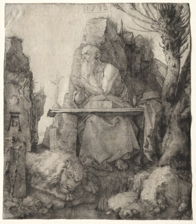 St. Jerome sedí poblíž Pollard Willow od Albrecht Dürer