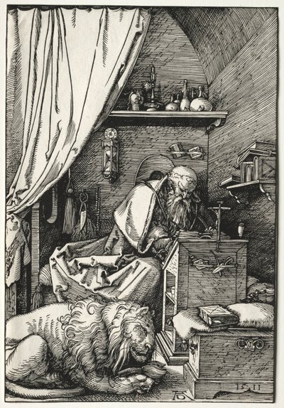 Svatý Jeroným ve své cele, 1511. od Albrecht Dürer