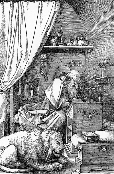 Svatý Jeroným ve své cele, 1511, 1906 od Albrecht Dürer
