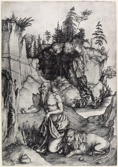 Sv. Jeroným v pokání, c. 1497 od Albrecht Dürer