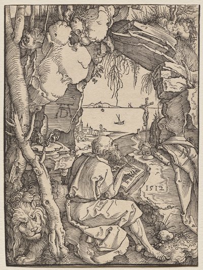 Svatý Jeroným v jeskyni od Albrecht Dürer