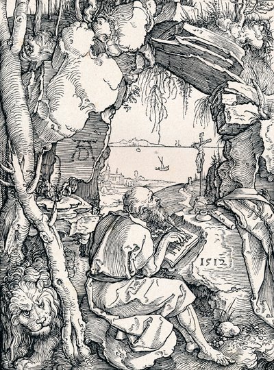 Svatý Jeroným v jeskyni, 1512 1906 od Albrecht Dürer