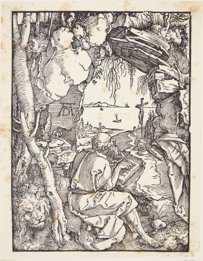 Svatý Jeroným v jeskyni od Albrecht Dürer