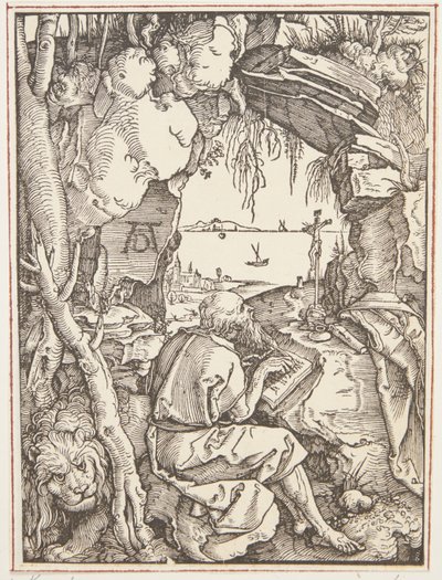 Svatý Jeroným v jeskyni od Albrecht Dürer