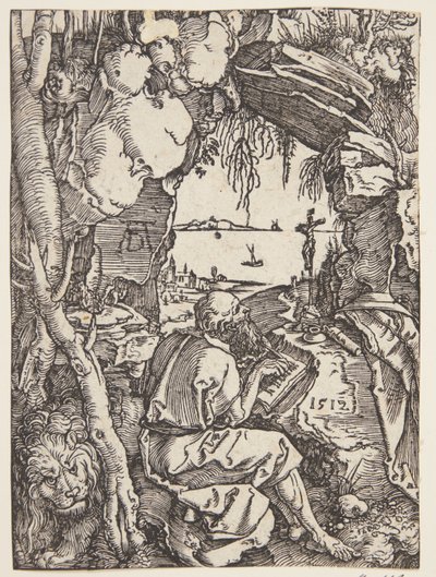 Svatý Jeroným v jeskyni od Albrecht Dürer