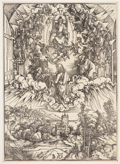 Svatý Jan před Bohem a staršími od Albrecht Dürer