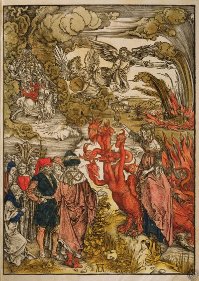 Svatý Jan v poušti, 1498 (barevný dřevoryt) od Albrecht Dürer