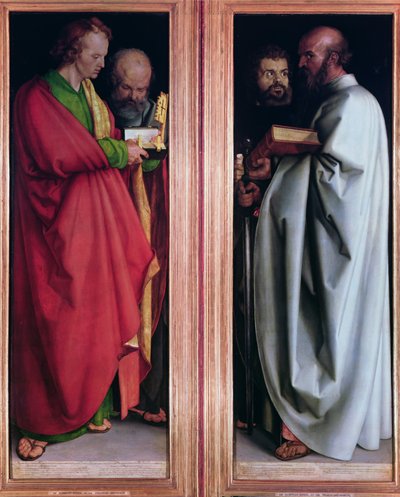 Svatý Jan se svatým Petrem a svatý Pavel se svatým Markem, 1526 od Albrecht Dürer