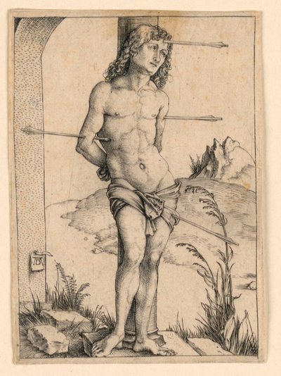 Svatý Šebestián u sloupu od Albrecht Dürer