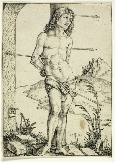 Svatý Šebestián u sloupu od Albrecht Dürer