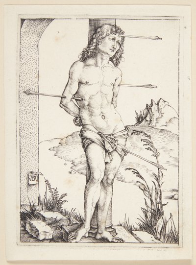 Svatý Šebestián u sloupu od Albrecht Dürer