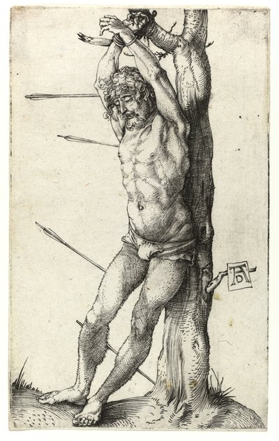 St. Sebastian přivázaný ke stromu, kolem roku 1501 od Albrecht Dürer