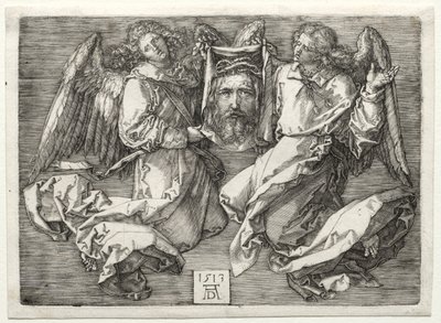 Sudárium zobrazené dvěma anděly. od Albrecht Dürer