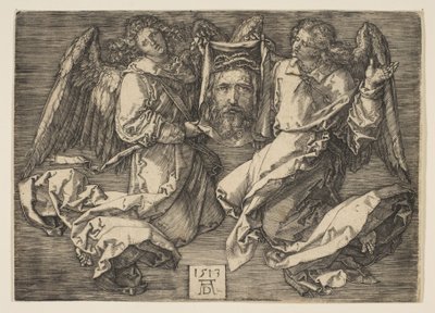 Rouška držená dvěma anděly od Albrecht Dürer