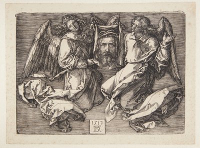 Sudárium vystavené dvěma anděly od Albrecht Dürer