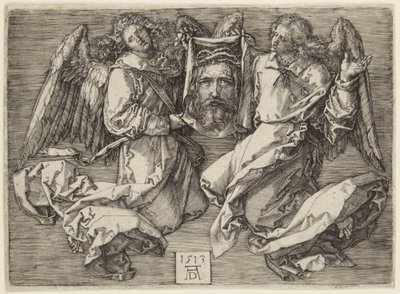 Rouška držená dvěma anděly od Albrecht Dürer