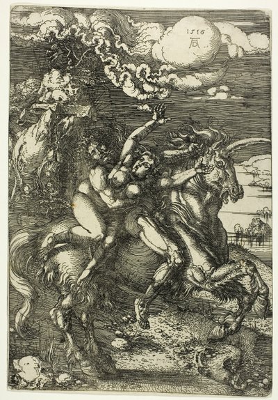 Únos proserpiny na jednorožce od Albrecht Dürer