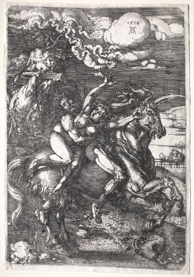 Únos na jednorožce od Albrecht Dürer