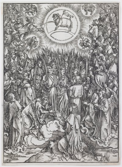 Klanění beránka, ze série „Apokalypsa“ od Albrecht Dürer