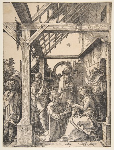 Klanění tří králů, 1511. od Albrecht Dürer