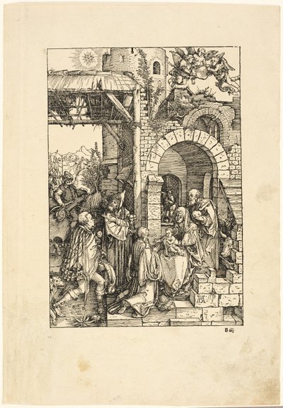 Klanění tří králů ze života Panny Marie od Albrecht Dürer