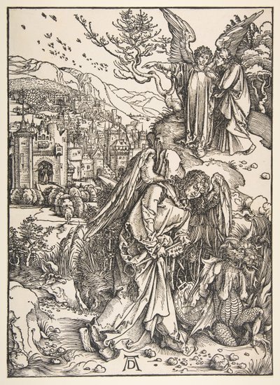 Anděl s klíčem k bezedné jámě, 1511. od Albrecht Dürer