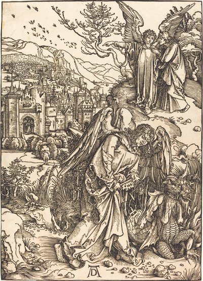 Anděl s klíčem k bezedné jámě od Albrecht Dürer