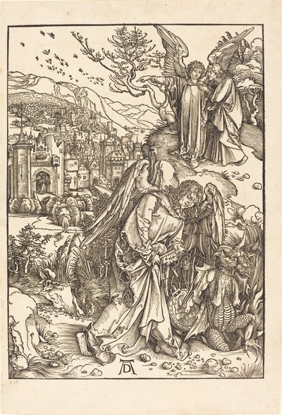 Anděl s klíčem k bezedné jámě od Albrecht Dürer