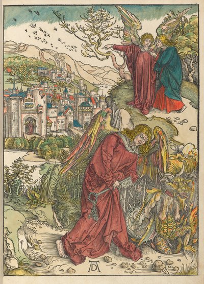 Anděl s klíčem k bezedné jámě od Albrecht Dürer