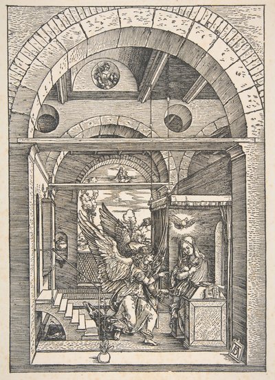 The Annunciation, from The Life of the Virgin, Latin Edition, 1511.n.d. od Albrecht Dürer